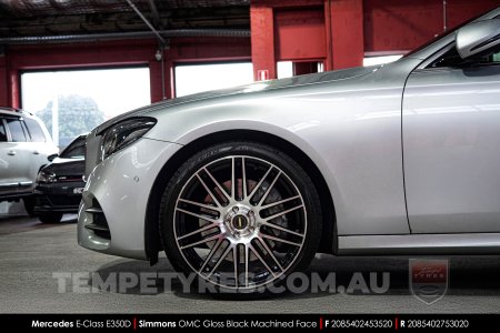 20x8.5 20x10 Simmons OMC Gloss Black Machined Face on Mercedes E-Class