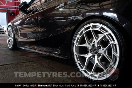 19x8.5 19x9.5 Simmons EU7 Silver Machined Face on BMW 1 Series