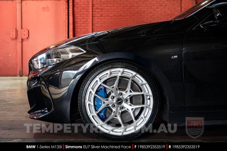 19x8.5 19x9.5 Simmons EU7 Silver Machined Face on BMW 1 Series