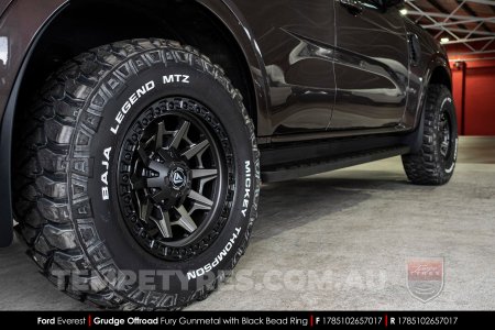17x8.5 Grudge Offroad F1 Fury Matte Gunmetal on Ford Everest