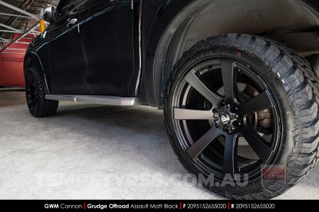 20x9.5 Grudge Offroad ASSAULT Matt Black on Great Wall Cannon