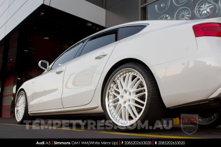 20x8.5 Simmons OM-1 White on Audi A5