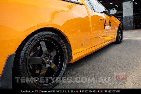 19x8.5 19x9.5 Simmons FR-1 Satin Black on Ford Falcon
