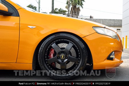 19x8.5 19x9.5 Simmons FR-1 Satin Black on Ford Falcon