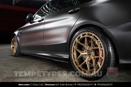 19x8.5 Simmons EU7 Satin Bronze on Mercedes C-Class
