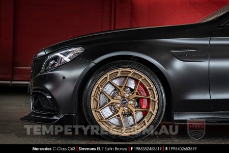 19x8.5 Simmons EU7 Satin Bronze on Mercedes C-Class
