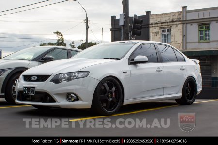 20x8.5 20x9.5 Simmons FR-1 Satin Black on Ford Falcon