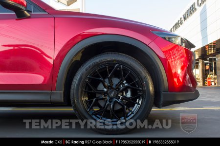 19x8.5 SC Racing RS7 Gloss Black on Mazda CX5