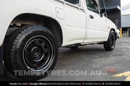 16x7.0 Grudge Offroad BWL Steel on Toyota Hilux