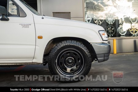 16x7.0 Grudge Offroad BWL Steel on Toyota Hilux