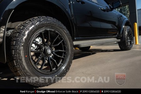 20x9.0 Grudge Offroad F2 Enforcer Satin Black on Ford Ranger Raptor