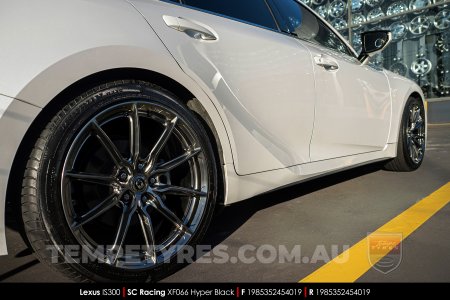 19x8.5 SC Racing XF066 Hyper Black on Lexus IS