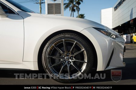 19x8.5 SC Racing XF066 Hyper Black on Lexus IS