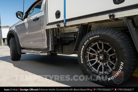 17x9.0 Grudge Offroad F2 Enforcer Matte Gunmetal on Isuzu D-Max