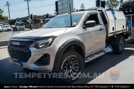 17x9.0 Grudge Offroad F2 Enforcer Matte Gunmetal on Isuzu D-Max