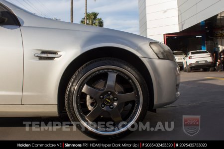 20x8.5 20x9.5 Simmons FR-1 Hyper Dark on Holden Commodore VE