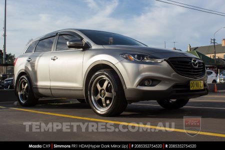 20x8.5 20x9.5 Simmons FR-1 Hyper Dark on Mazda CX9