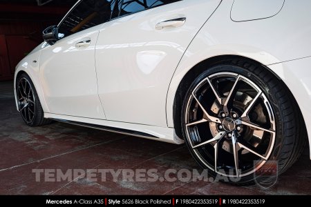 19x8.0 19x9.0 5626 MB507 Black Polished on Mercedes A-Class