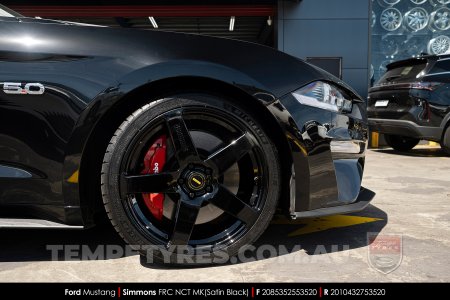 20x8.5 20x10 Simmons FR-C Satin Black NCT on Ford Mustang