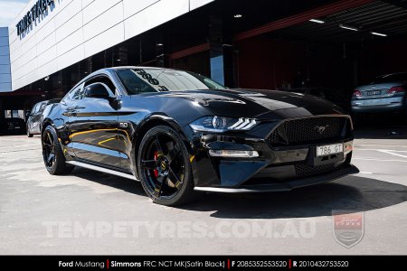 20x8.5 20x10 Simmons FR-C Satin Black NCT on Ford Mustang