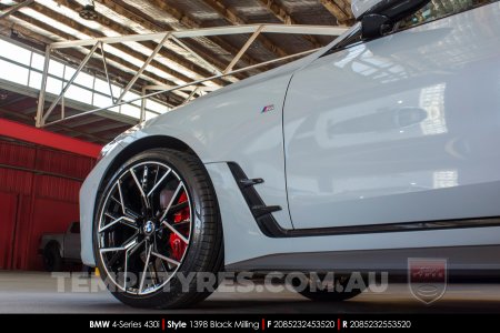 20x8.5 20x9.5 1398 Black Milling on BMW 4 Series