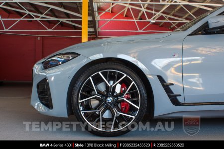 20x8.5 20x9.5 1398 Black Milling on BMW 4 Series
