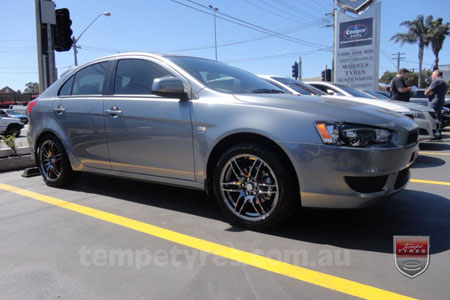 17x7.5 K-Box Charmander on MITSUBISHI LANCER