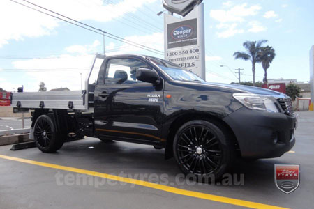 20x8.5 Lenso Como Black on TOYOTA HILUX