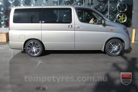 18x8.5 Lenso ESA on NISSAN ELGRAND