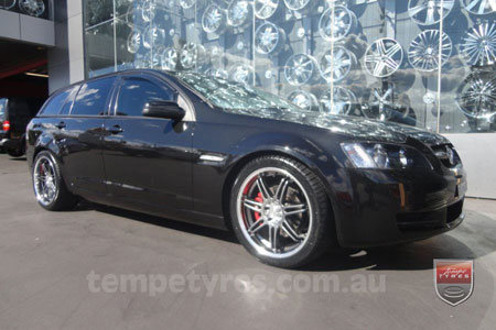 19x8.0 19x10 Lenso GF7 Shadow on HOLDEN COMMODORE VE