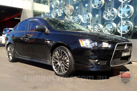 18x8.0 Lenso Type-M DG on MITSUBISHI LANCER