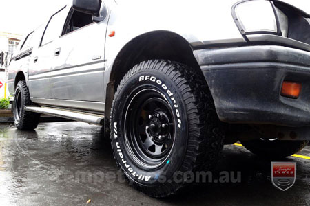 16x7.0 Gecko Steel Black on TOYOTA HILUX