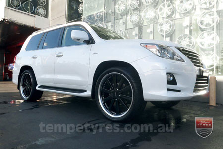 24x9.5 Diablo Tundra Black on LEXUS LX