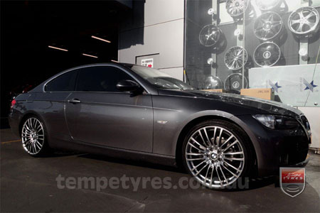 22x9.5 Lenso Como Shadow on BMW 3 SERIES