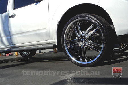 24x9.0 Giovinco G-03 Chrome on NISSAN NAVARA