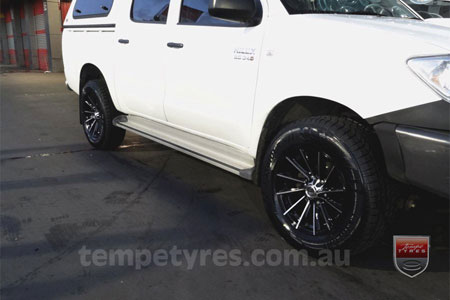 17x8.0 Lenso Black Angel V3 on TOYOTA HILUX