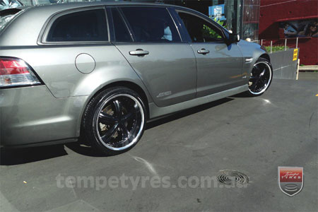 20x8.5 20X10 Lenso Groove Black on HOLDEN COMMODORE