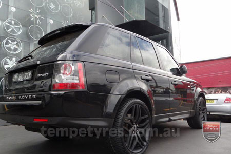 22x9.5 RRSPORT Matte Black on RANGE ROVER SPORT