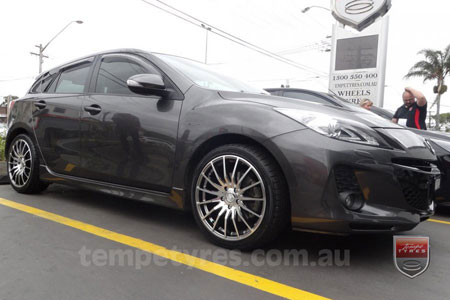 18x8.0 Lenso Conquista 5 CQ5 on MAZDA 3