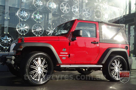 22x9.5 Lenso Symphony - BKQ on JEEP WRANGLER