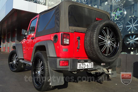 22x9.5 Lenso Symphony - BKQ on JEEP WRANGLER