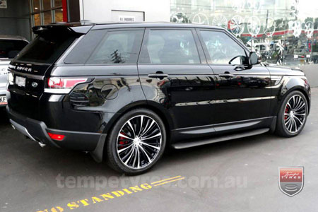 22x9.0 Lenso ESA Black on RANGE ROVER SPORT