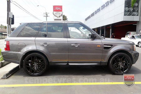 22x9.5 RRSPORT Matte Black on RANGE ROVER SPORT