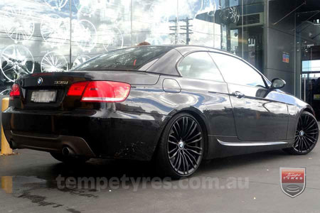 19x8.5 19x9.5 BM590 Black on BMW 3 SERIES