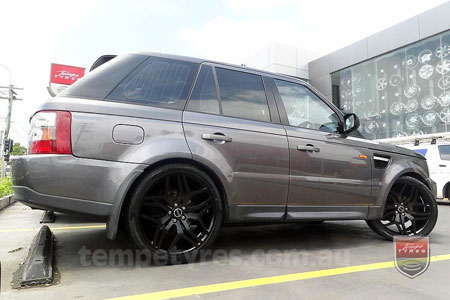 22x9.5 RRSPORT Matte Black on RANGE ROVER SPORT