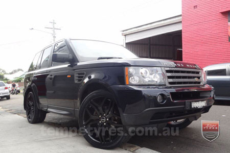 22x9.5 RRSPORT Matte Black on RANGE ROVER SPORT