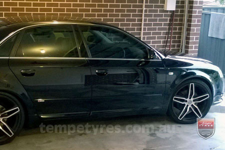 20x8.5 20x9.5 Lenso Conquista 4 CQ4 on AUDI A4