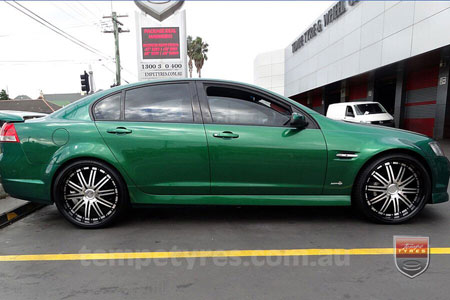 22x9.5 Lenso Symphony - BKQ on HOLDEN COMMODORE VE