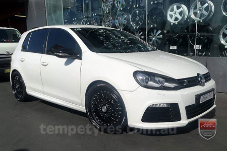 19x8.5 Lenso BSX Black on VW GOLF R