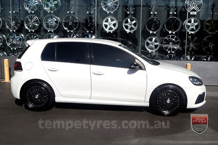 19x8.5 Lenso BSX Black on VW GOLF R